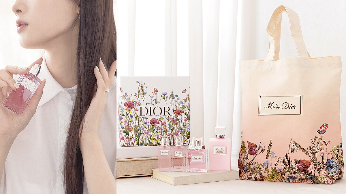 誰能比Miss Dior更能表達愛情的燦爛！史上最熱賣戀愛系香水Miss Dior出《玫瑰護髮精萃》，賦予頭髮絲緞光澤，髮梢香氣更像跌入蜜糖漩渦！為你的七夕戀愛神助攻