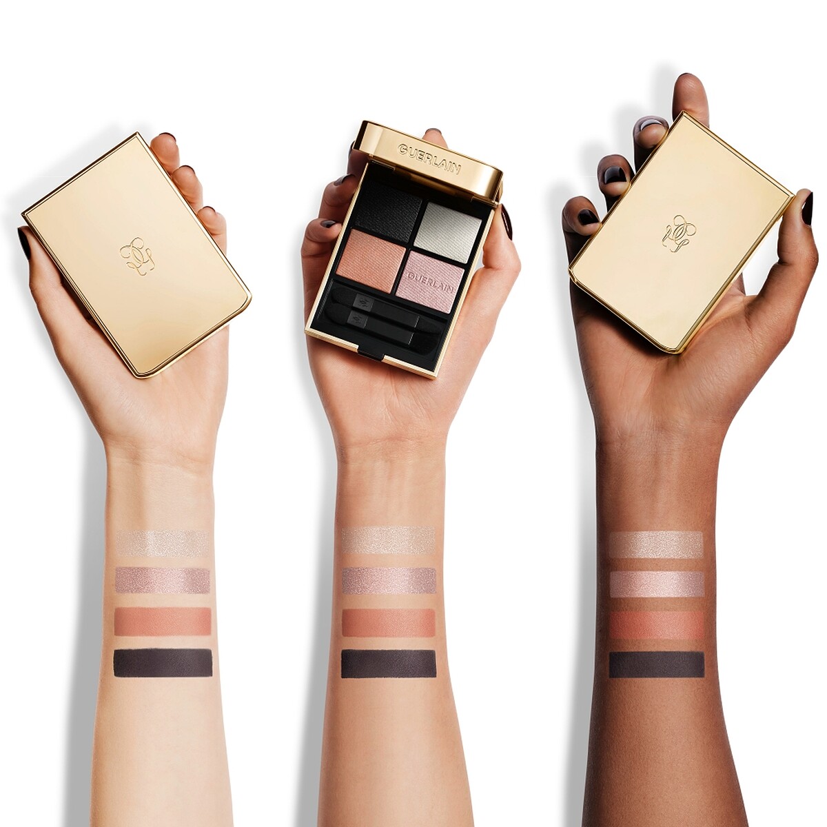 嬌蘭高訂深邃四色眼影盤#11試色。