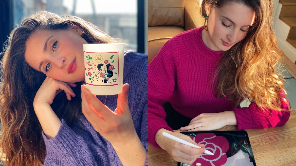 La Belle Mèche與藝術家Agathe Sorlet攜手合作,限量推出2022年七夕情人節一吻傾心香氛蠟燭(Photo/10/10 HOPE)。