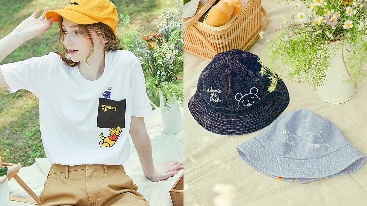 Stayreal X小熊維尼聯名萌到翻：跳跳虎老帽、維尼圓頂帽和刺繡側背包