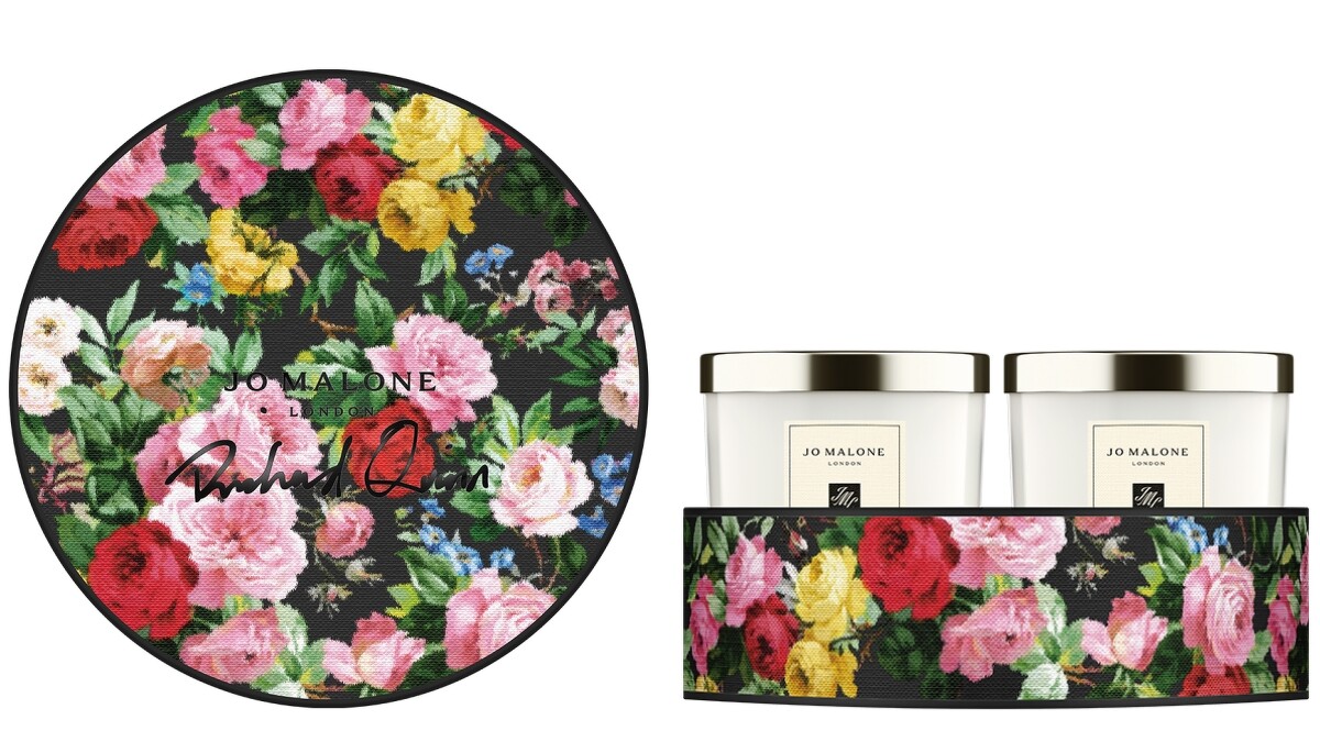 Jo Malone London Richard Quinn設計師系列英國梨與小蒼蘭&牡丹與胭紅麂絨糅香蠟燭組200g*2，NT5,700