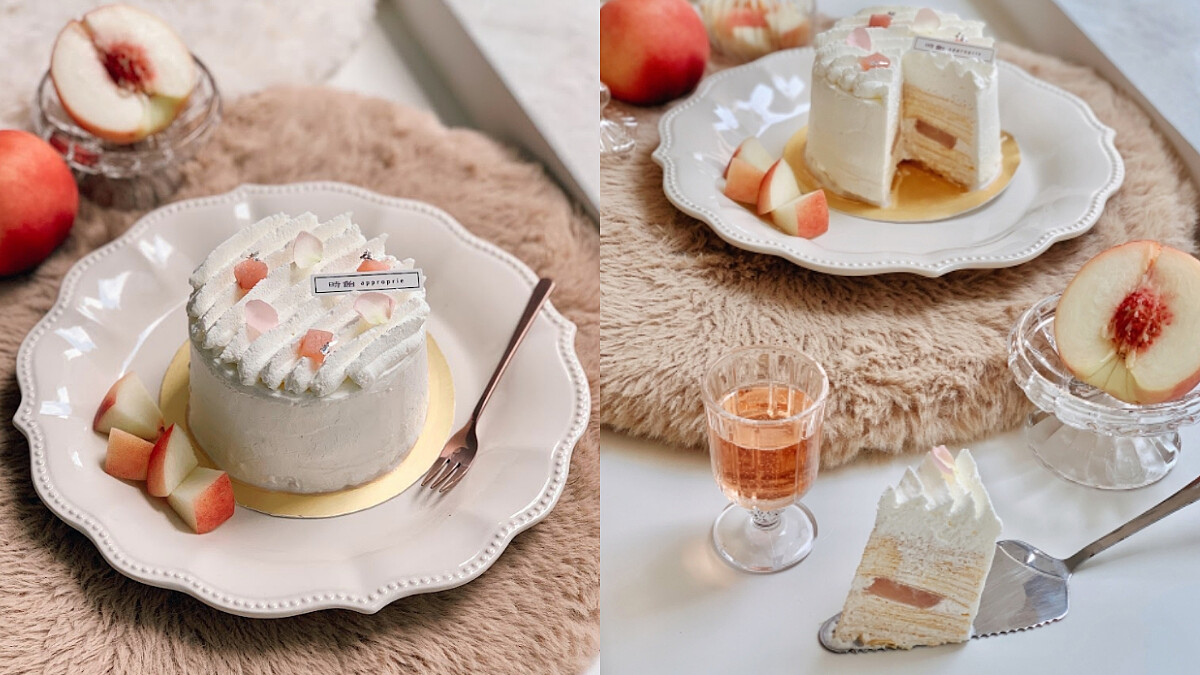 《時飴Approprié》七夕情人節口味太誘人！白桃玫瑰香檳千層帶有淡淡酒香，高級的微醺大人味