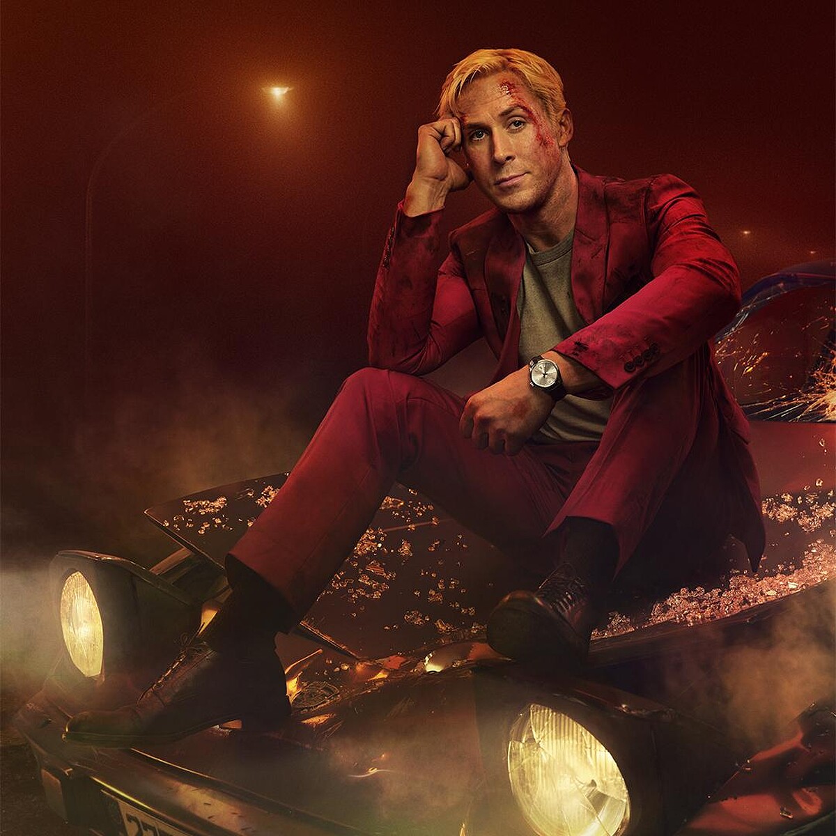 品牌大使Ryan Gosling配戴TAG Heuer Carrera三針日期腕錶形象圖