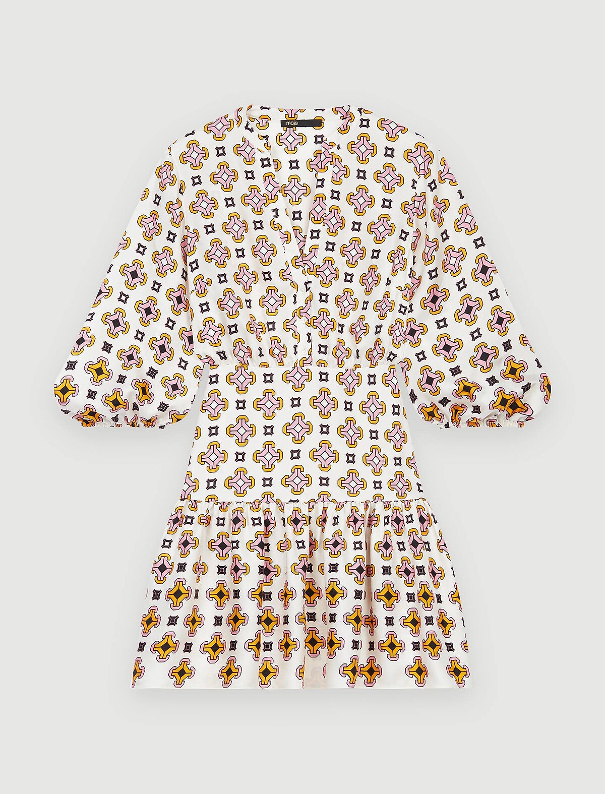 Maje 花磚印花短洋裝，NT16,490。