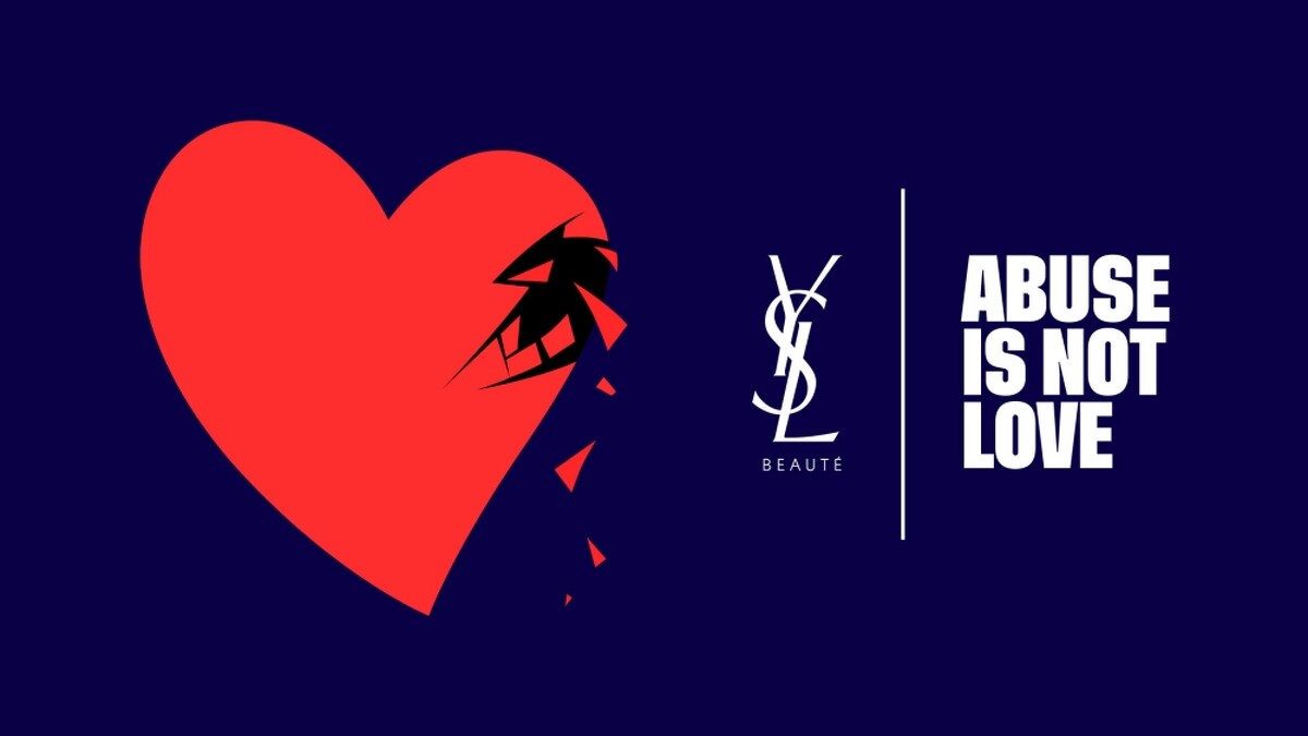 YSL 2022 ABUSE IS NOT LOVE窒愛非愛公益計畫視覺圖。