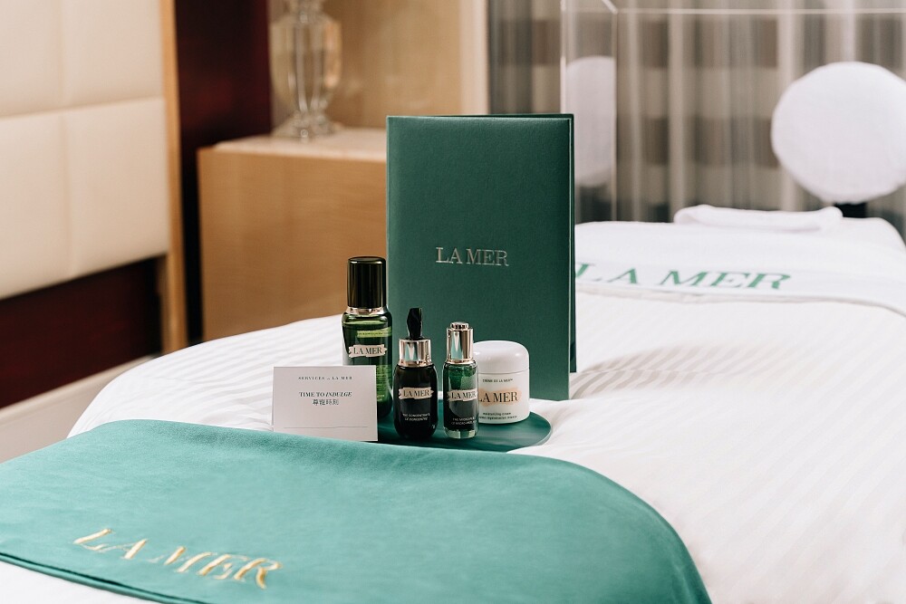 LA MER海洋拉娜的城市綠洲護膚床示意圖。