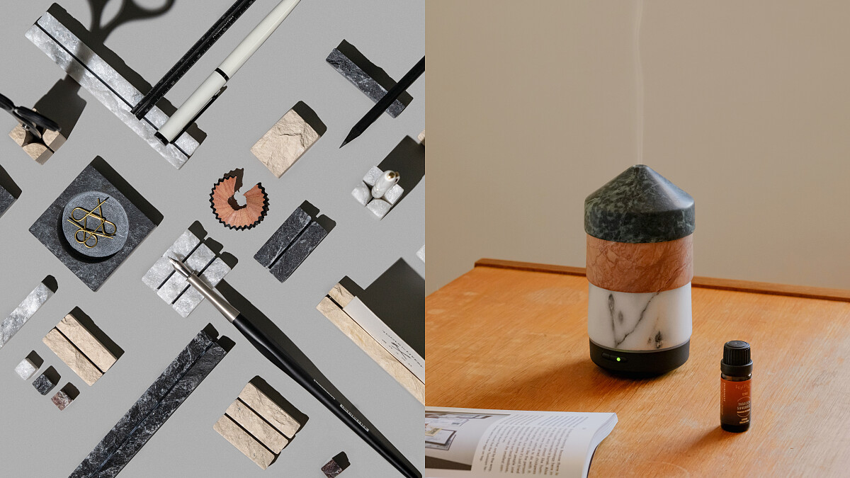 設研院「T22花蓮」邀請品牌、設計師跨界合作,將傳統石材轉化成6組風格商品