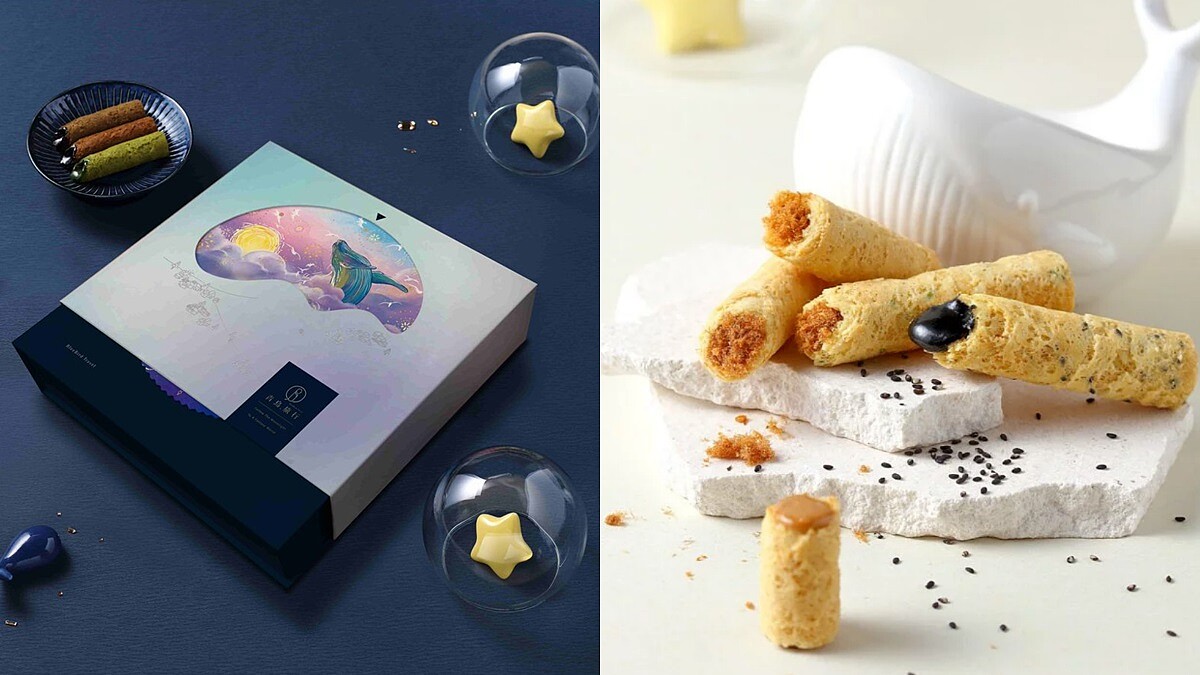《青鳥旅行》2022中秋限量禮盒一次吃到8種蛋捲口味！打造鯨魚、撈月船全新童話