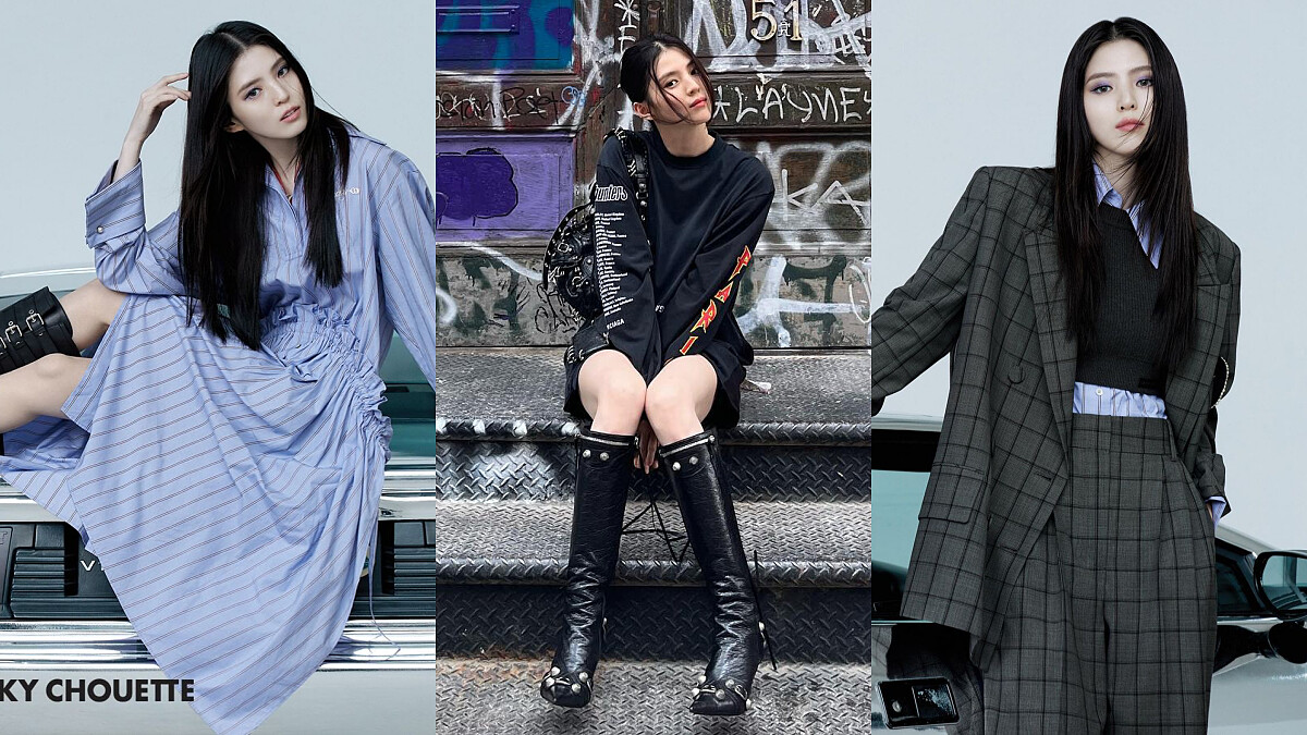 參考韓韶禧2022秋冬顯瘦穿搭決定購物清單：直角肩西外、黑色長靴、粉彩單品