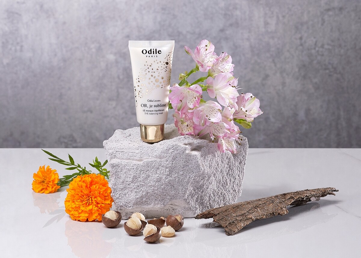 Odile歐蒂蔻雪玫瑰光采賦活面膜形象圖。