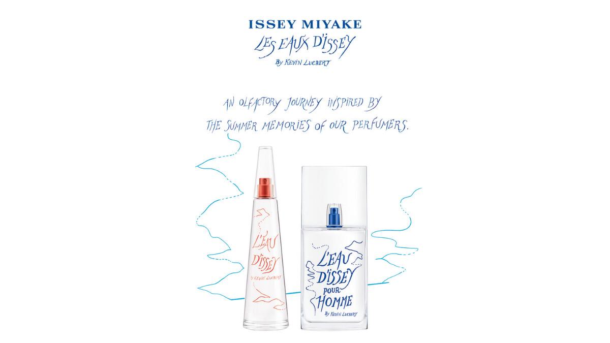 三宅一生ISSEY MIYAKE 2022限量一生之水游境之水男女對香情境圖。