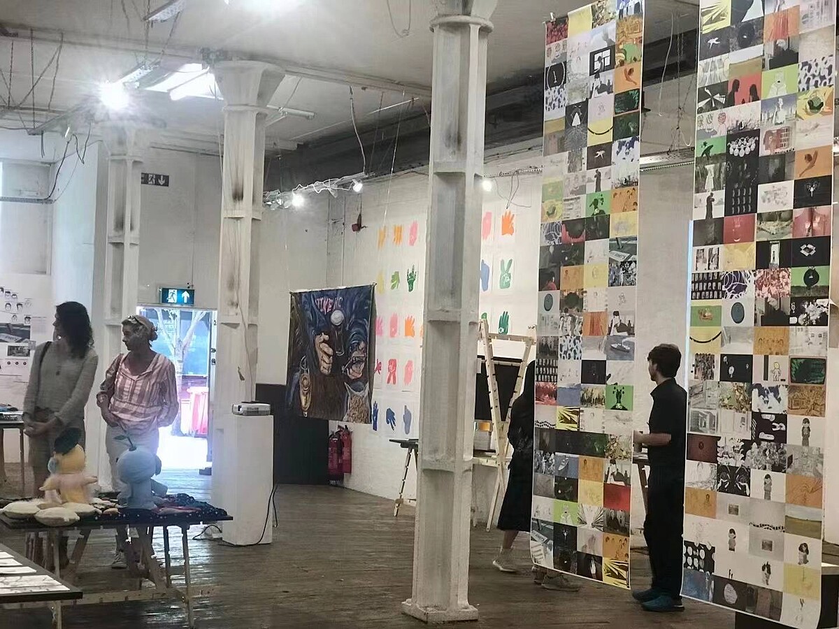 金斯頓大學插畫動畫系2022畢業展In Person/In Situ展覽一隅。