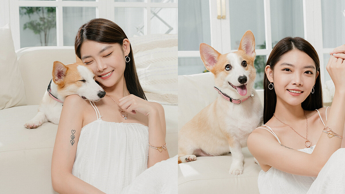 Pandora全新專屬寵物配飾果然話題滿分！李靜與萌寵柯基Pool搶先入手示範，時髦可愛又安全，完全燒到所有毛孩子主人心坎裡！