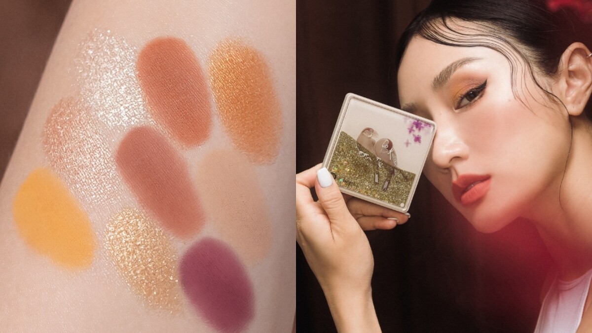 FreshO2 X珍藏故宮郎世寧系列冬雀靈動眼彩盤試色與妝容示範。