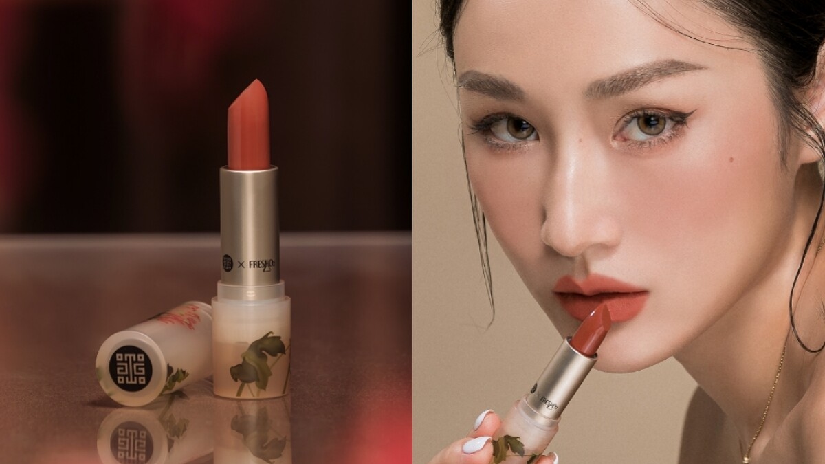 FreshO2 X珍藏故宮郎世寧系列春院牡丹唇脂膏#百合熙棕。