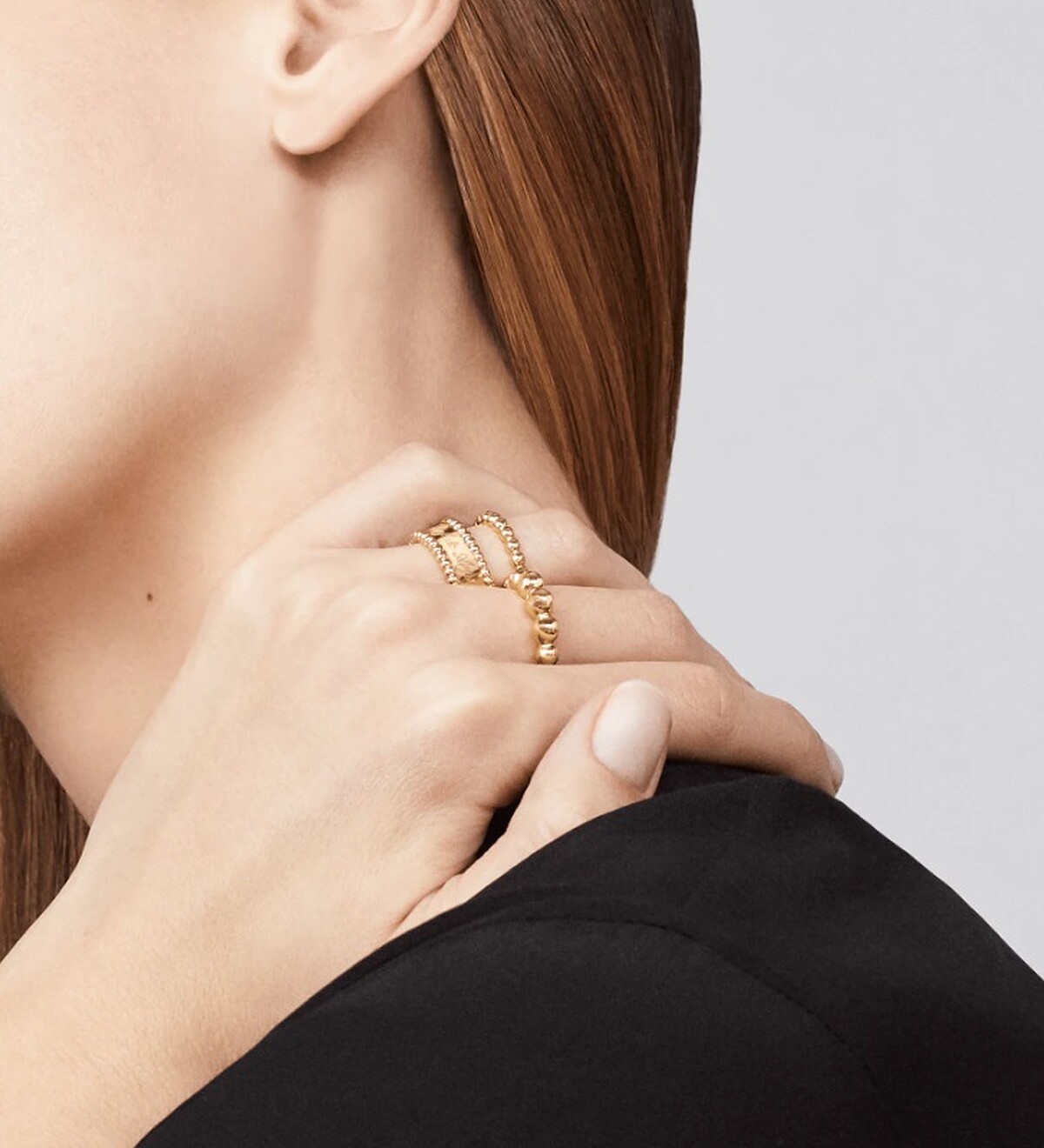 Van Cleef & Arpels梵克雅寶Perl&eacute;e系列18K黃金戒指