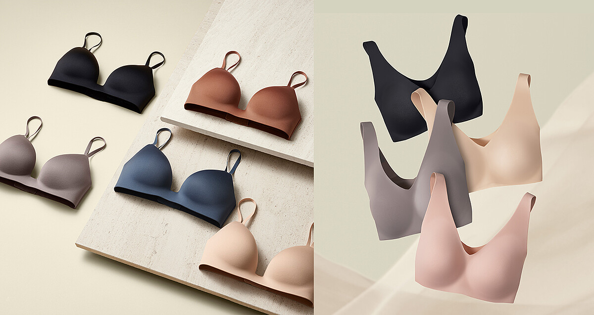 UNIQLO全新進化「無鋼圈美型胸罩3D款」、「無鋼圈美型胸罩裸感舒適款」