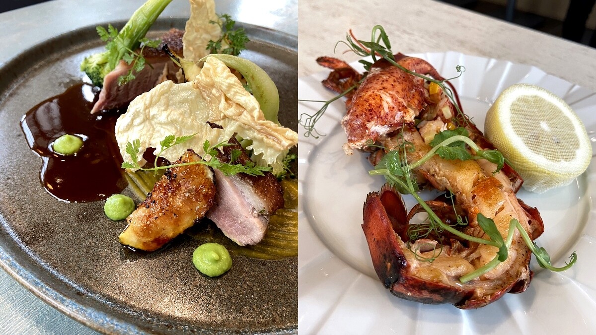 宜蘭櫻桃鴨胸、半隻波士頓龍蝦