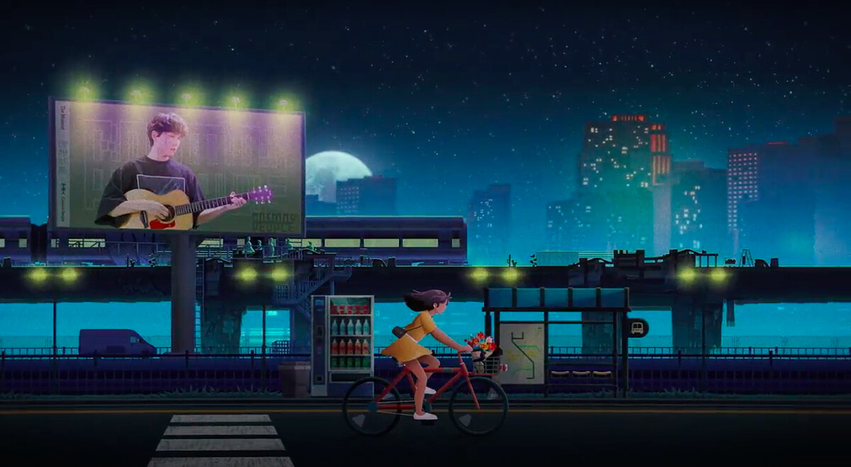 〈無所事事〉MV畫面交織著和宇宙人相關的各種元素。