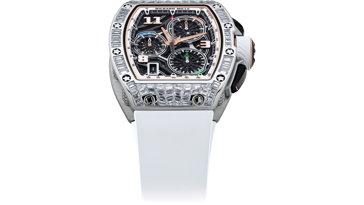RICHARD MILLE RM 72-01 Lifestyle自製機芯計時白金鑽錶長方形切割款