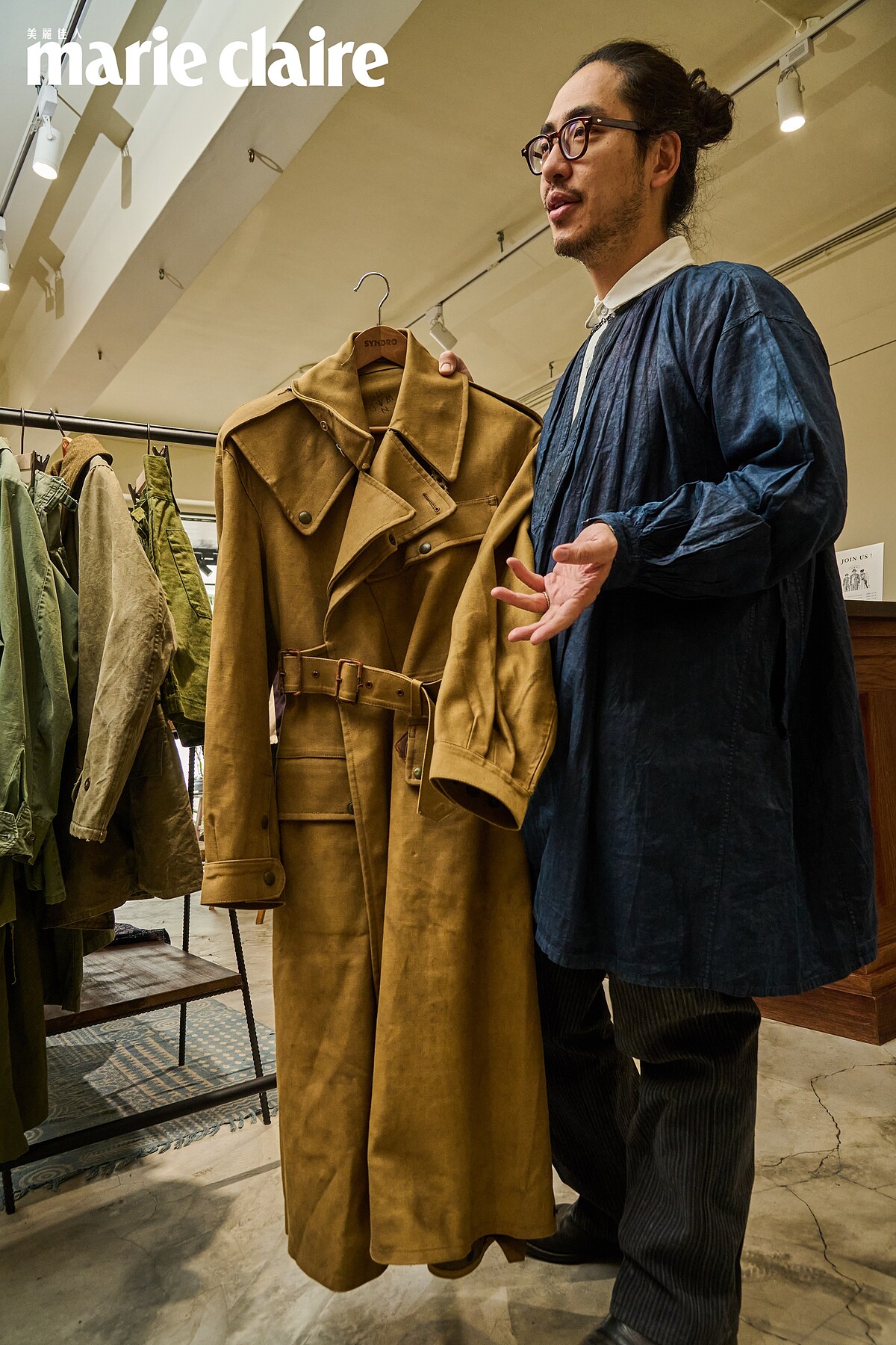 二戰時期英國摩托車傳令兵的軍裝。（攝影／蔡孝如）