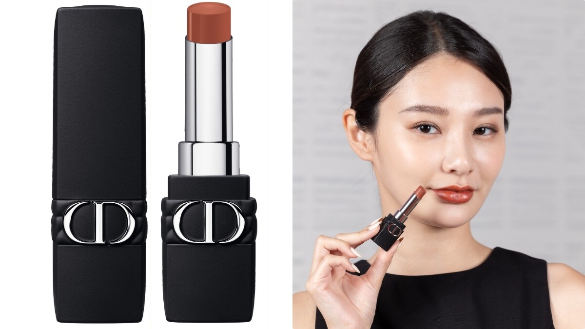 DIOR 迪奧超完美持久唇膏#518榛果奶咖實擦。