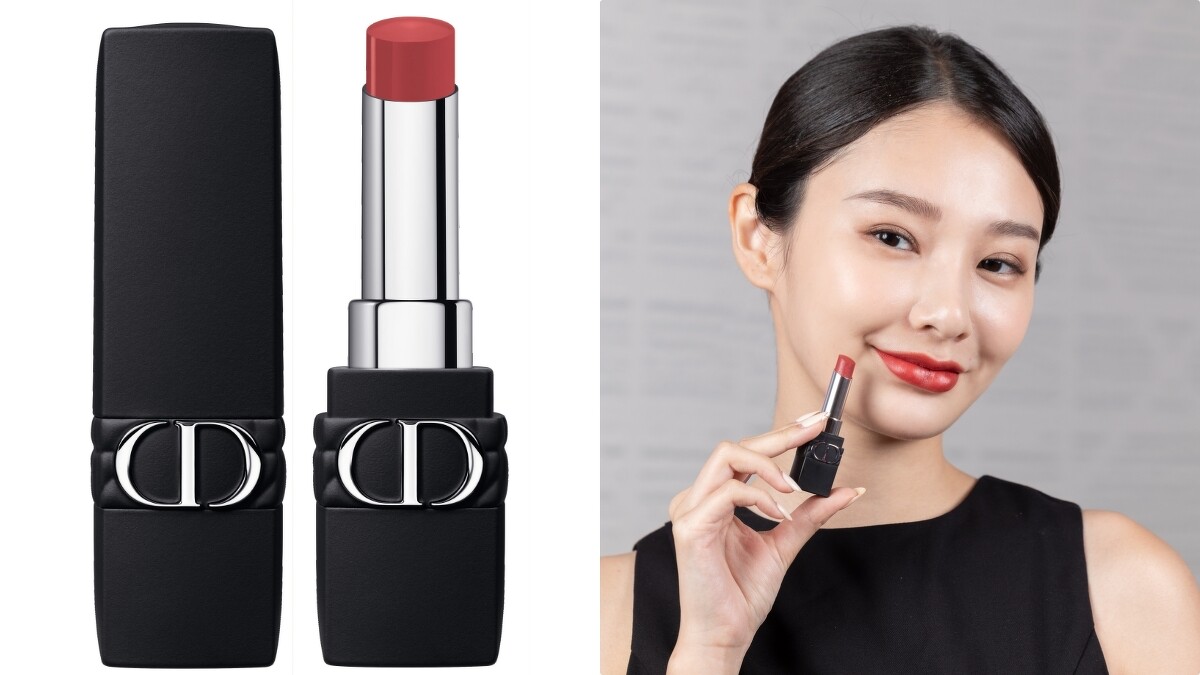 DIOR 迪奧超完美持久唇膏#720豆沙紅棕實擦。