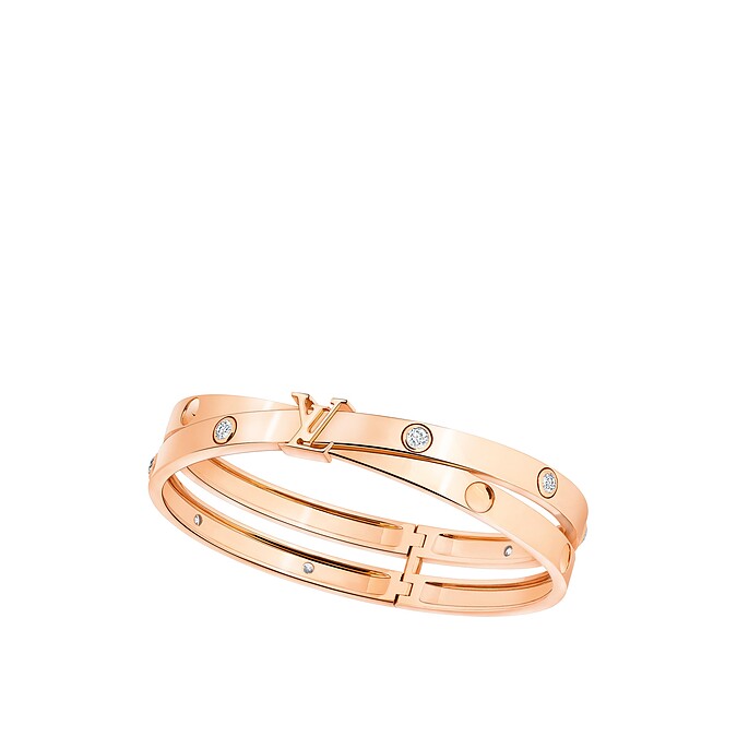 Empreinte 玫瑰金與鑽石雙圈手環戒指 $525,000