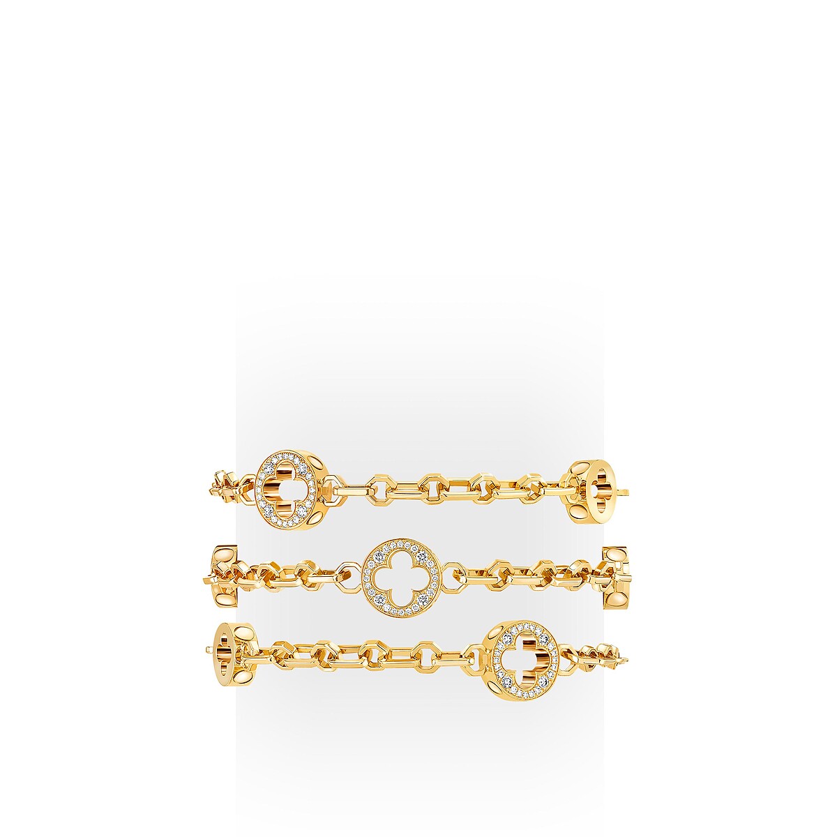 Empreinte 黃金與鑽石多層次手鍊