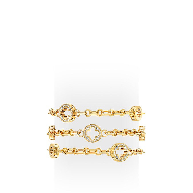 Empreinte 黃金與鑽石多層次手鍊