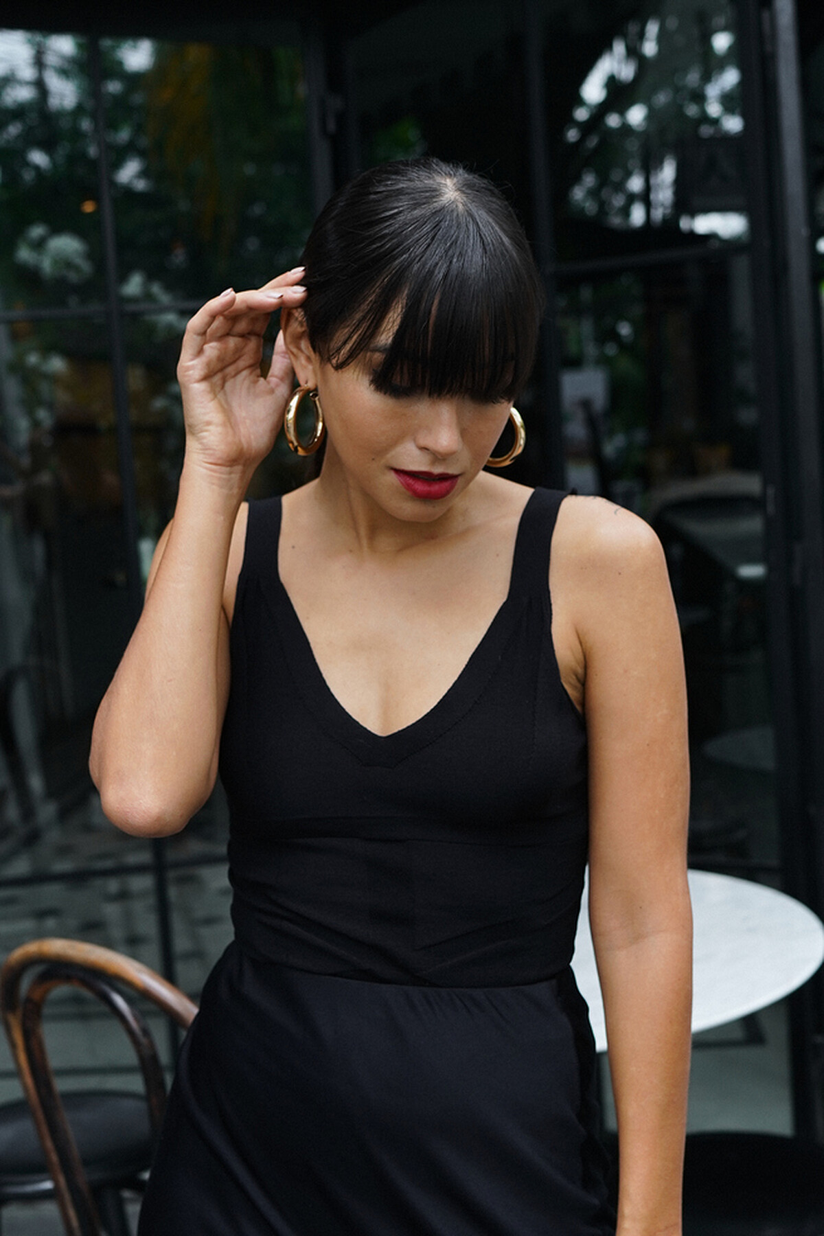 交叉織紋低胸連體衣，NT 1,680