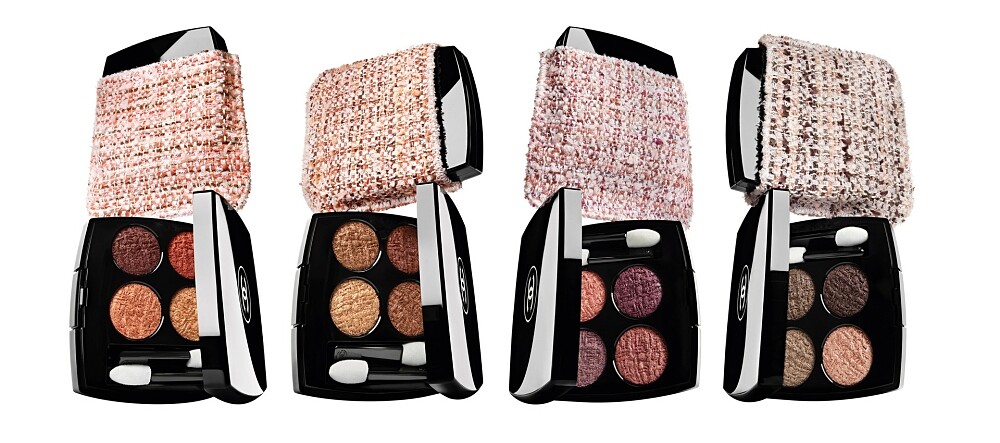 香奈兒斜紋軟呢四色眼影產品圖。