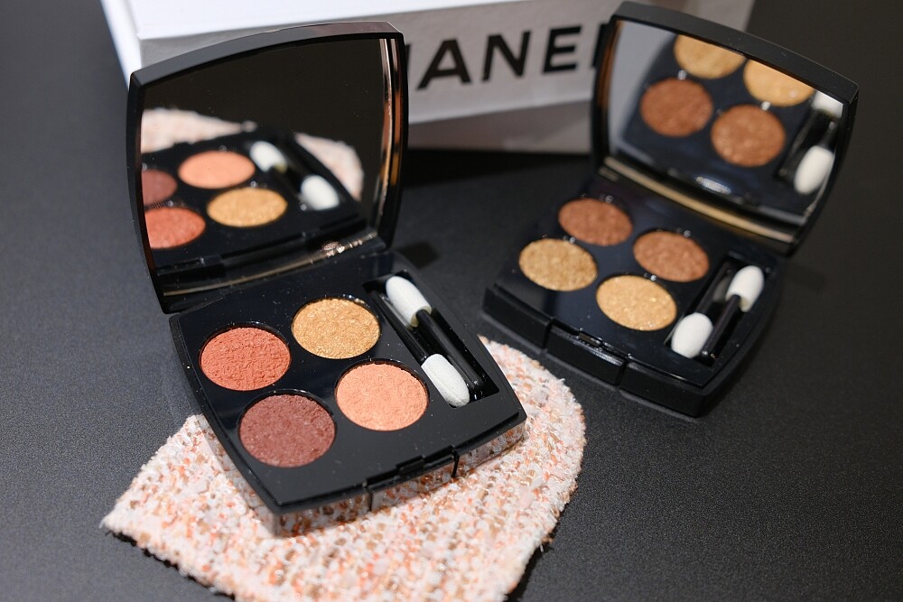 香奈兒斜紋軟呢四色眼影實品。