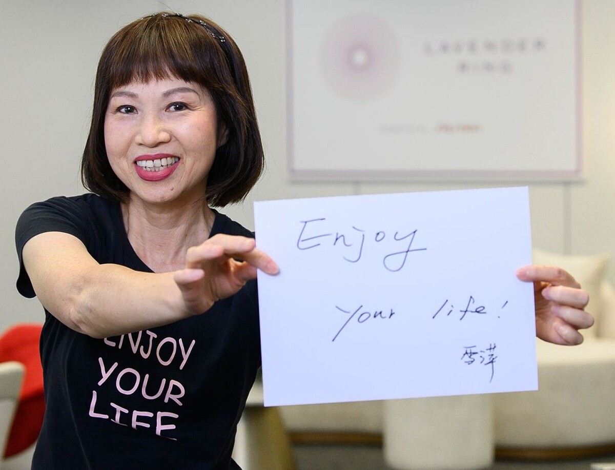 癌友們為攝影作品留下展現自我的訊息。