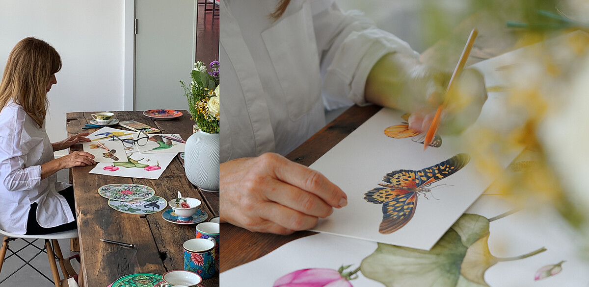 Wedgwood設計師於工作室進行創作
