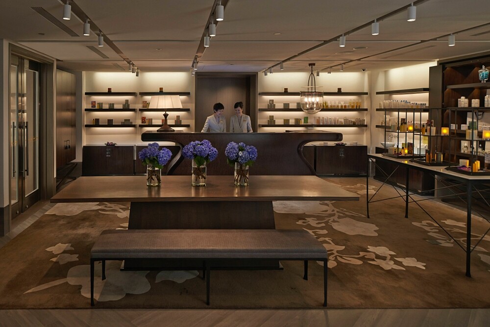 台北文華東方酒店The Spa六樓接待區。