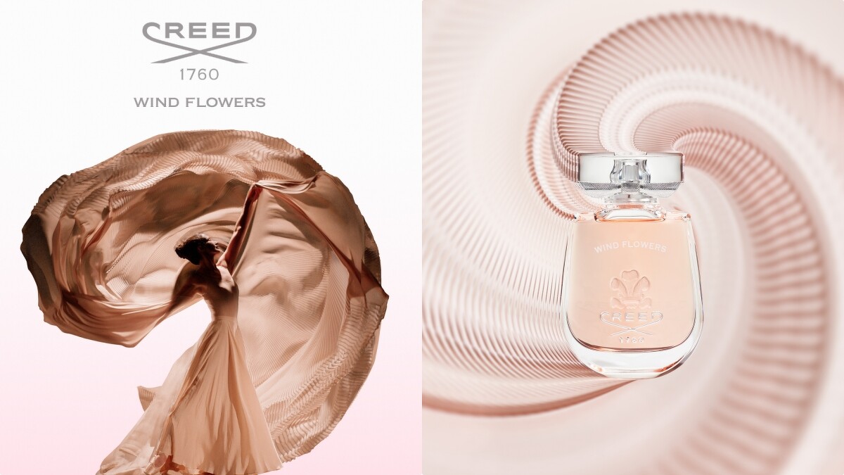 CREED迷蹤女香Wind Flowers形象圖與情境圖。