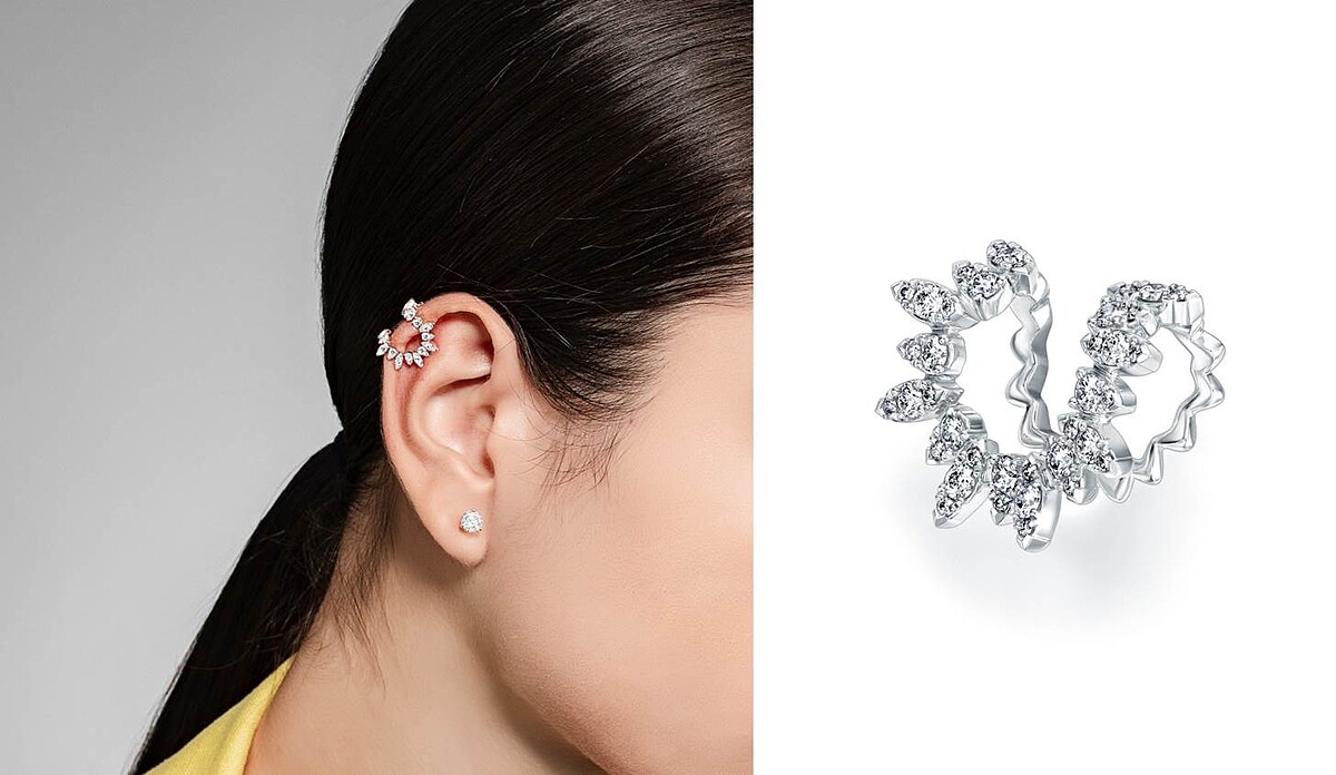 Aerial Sunburst Ear Cuff 鑽石耳夾