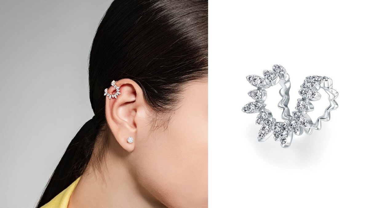 Aerial Sunburst Ear Cuff 鑽石耳夾