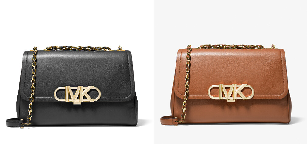 Parker 黑色金屬飾鏈帶包，NT25,500；Parker 駝色金屬飾鏈帶包，NT25,500