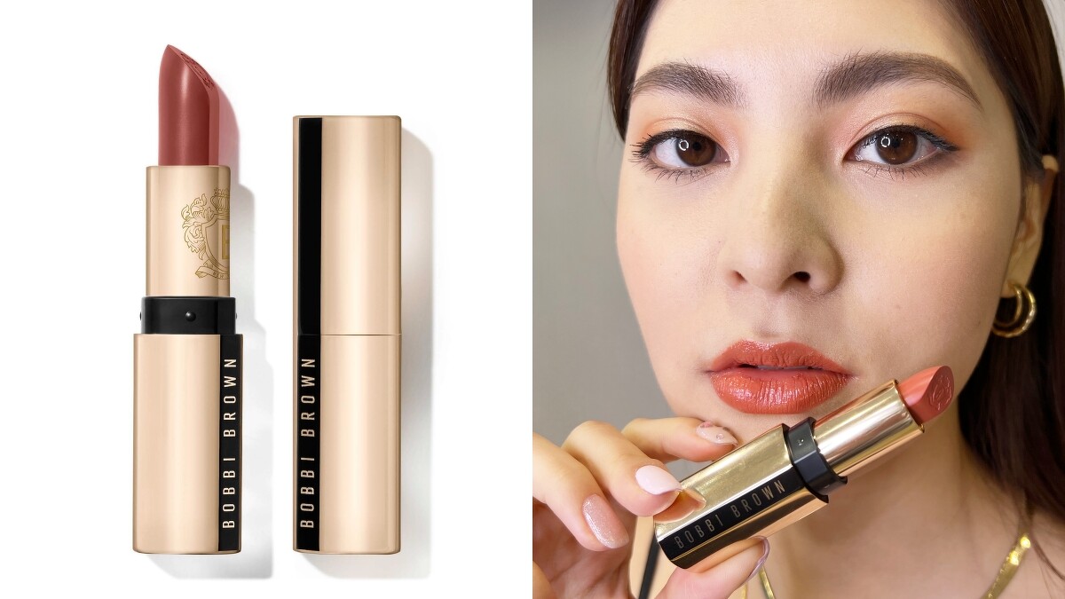 Bobbi Brown金緻緞光唇膏#AFTERNOON TEA琥珀奶茶實擦試色。