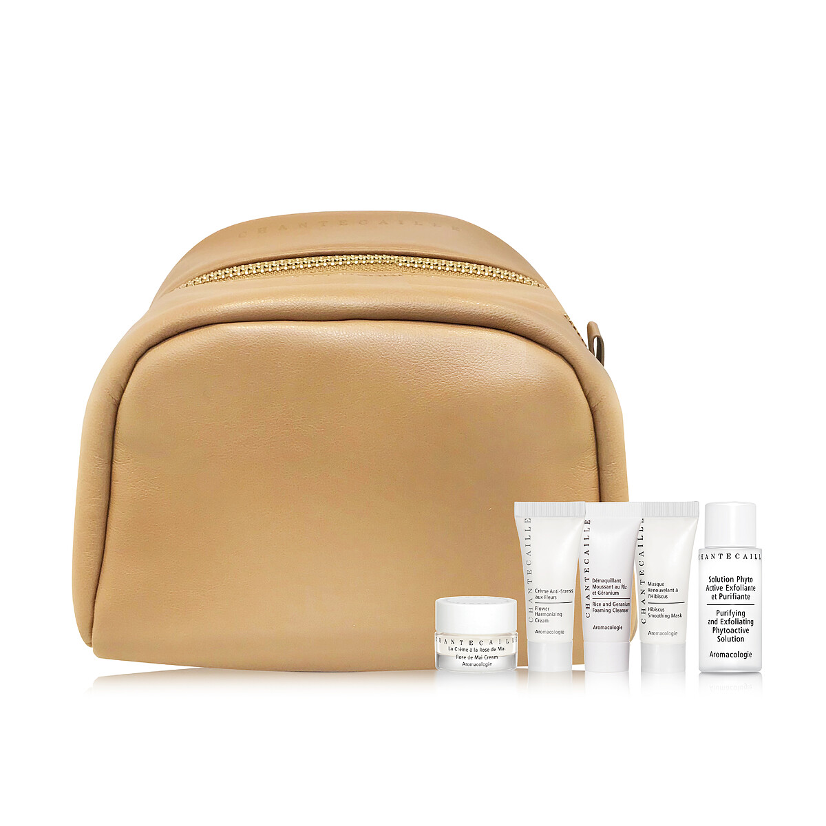 ⟪花妍活膚美妍6件組⟫ 花妍調理保濕霜 8 ml，花妍亮晶精萃露 10ml，花妍煥采活膚面膜 8ml，花妍泡沫潔面乳 8g，五月玫瑰花妍乳霜 5ml，蜜糖棕輕巧化妝包，價值NT$2,974。特惠組不列入NT$15,000滿額贈計算。