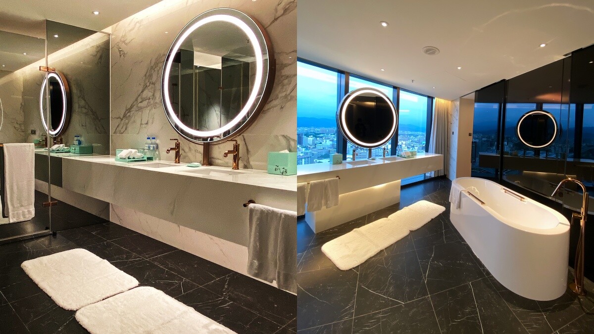 連浴室也有滿滿的圓形元素