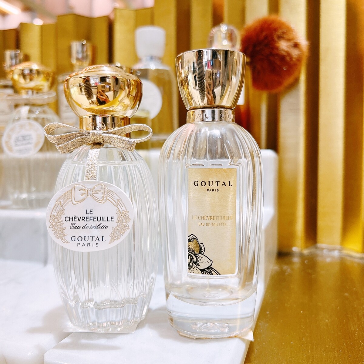 Goutal Paris 2018年改過一次瓶身(右邊)，2022再將包裝改回原本的風格(左)。