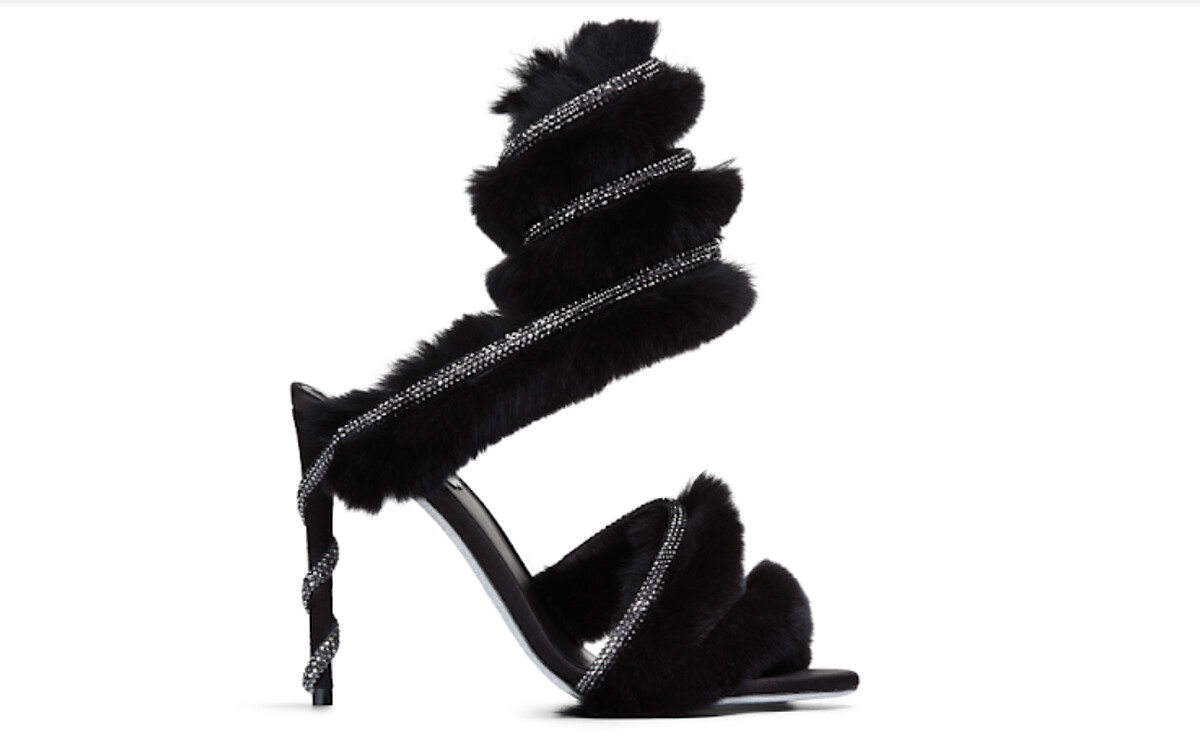 全新Cleo毛毛高跟鞋款式(黑色) 售價 $59,800