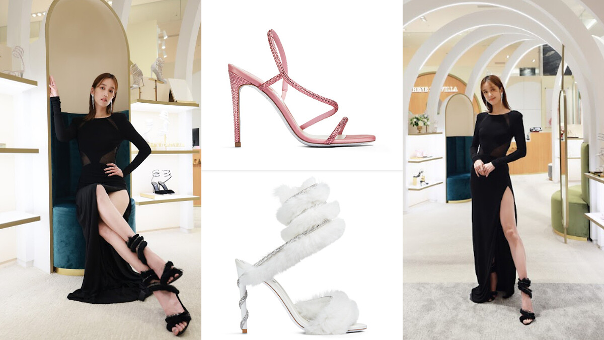 義大利頂級鞋履品牌 Rene Caovilla 登陸高雄巨蛋，演員陳庭妮優雅演繹獨賣款式，展現摩登風格