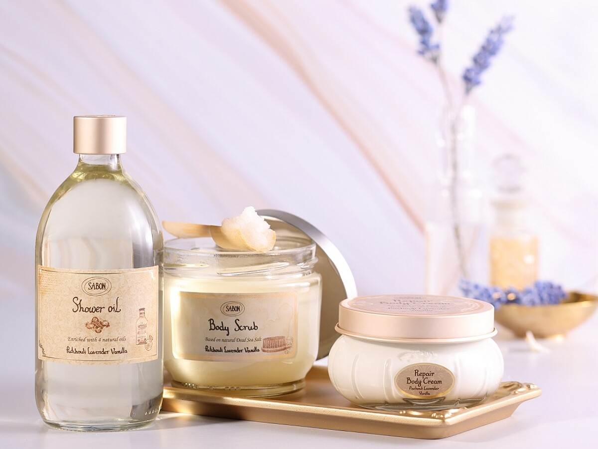 SABON 2022週年慶明星三部曲自由配3件88折情境圖。