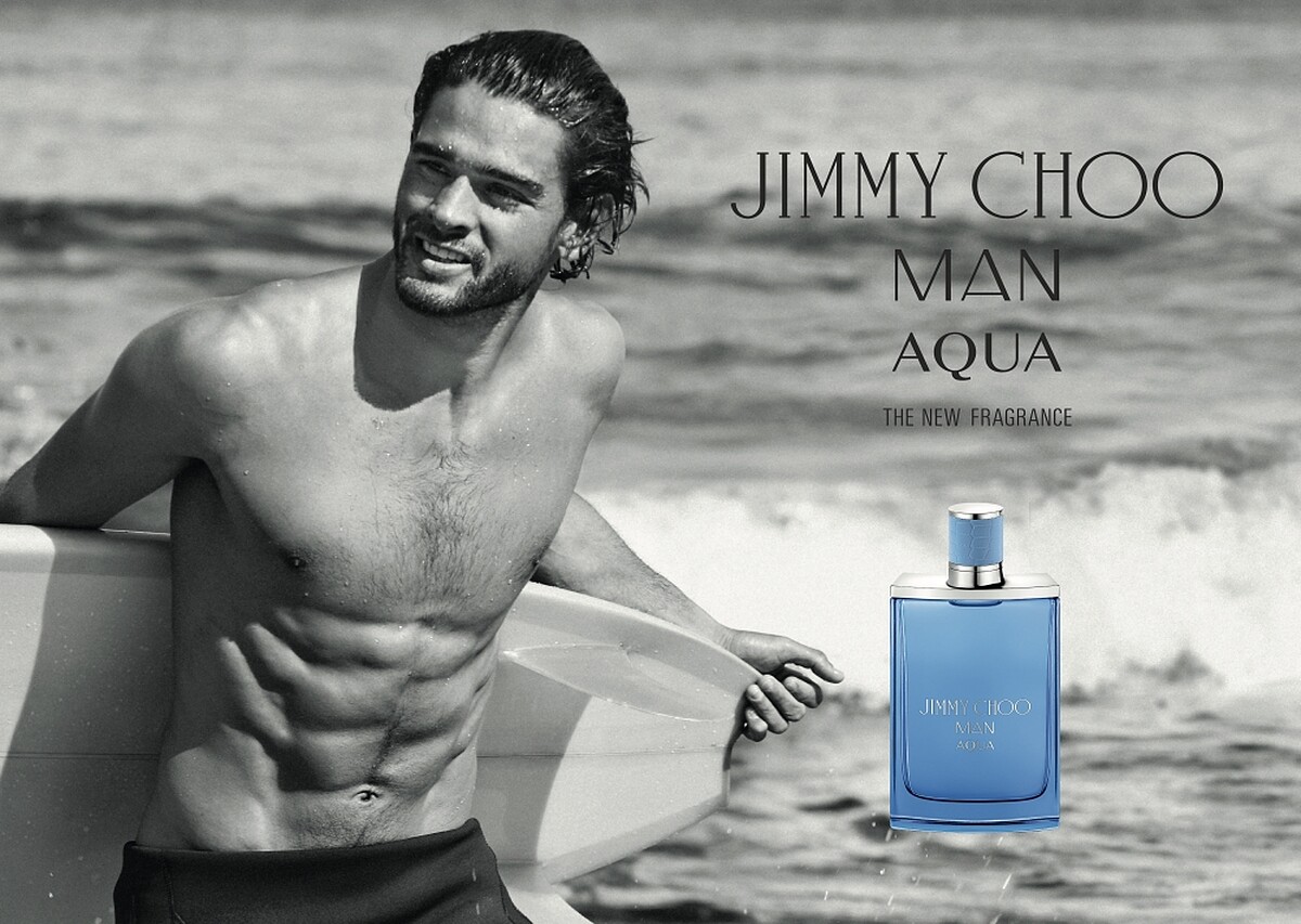 JIMMY CHOO MAN AQUA 活力海洋淡香水情境圖。