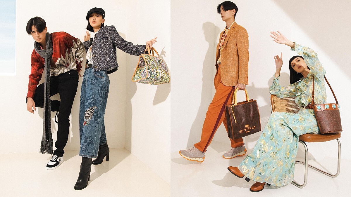 KIWI與JUN以ETRO秋冬新作系列，完美演繹戀人風格穿搭的最高默契，帶領時尚品味人士進行一場浪漫華麗、率性又不羈的冒險漫遊！