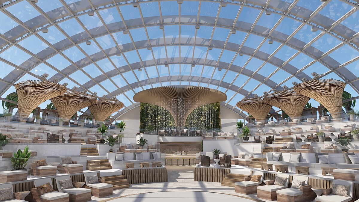 玻璃穹頂空中花園－白天